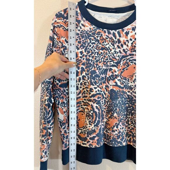 Mother The Square Lightweight Leopard Sweatshirt Woman’s Small - Picture 8 of 11